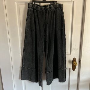 Easel Wide Leg Pant Stretch Waist BOHO